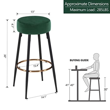 Stylish DUHOME Velvet Bar Stools for Modern Homes