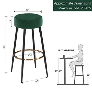 Stylish DUHOME Velvet Bar Stools for Modern Homes