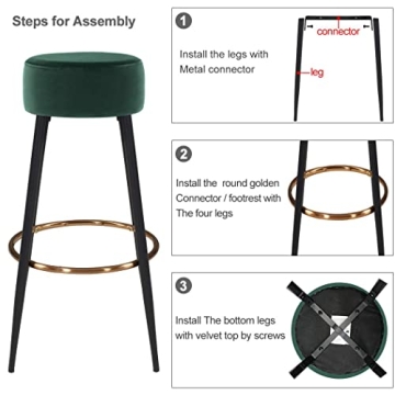 Stylish DUHOME Velvet Bar Stools for Modern Homes