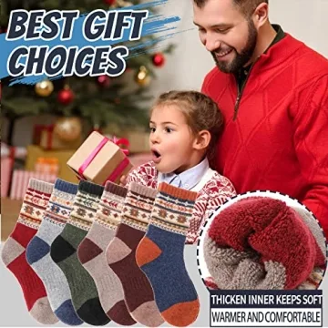 EBMORE Kids Merino Wool Hiking Socks for Winter Fun