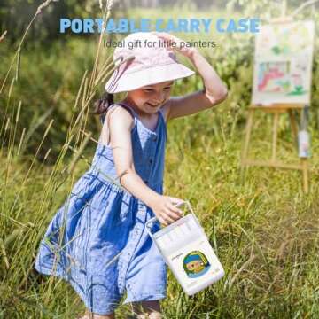 Washable Dual Tip Markers for Kids Ages 4-8, Brush & Chisel Tip, Water-Based Coloring Markers, Double-Tipped 24 Colors Marker Set with Storage Case, School Art Supplies for Boys & Girls 8-12