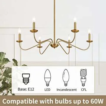 Jonsi Modern Gold Chandelier - Elegant 35 Inch Light Fixture
