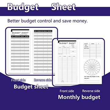 Budget Binder with Zipper Envelopes, Premium A6 Binder With Cash Envelopes for Budgeting, Money Organizer for Cash Coupon, Budget Planner with Money Envelopes for Cash(Flowers)