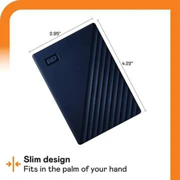 WD 4TB My Passport for Mac, Navy, Portable External Hard Drive with backup software and password protection, USB 3.1/USB 3.0 compatible - WDBA2F0040BBL-WESN