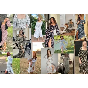 BLENCOT Women's Floral Tie Front Maxi Dress for Every Occasion