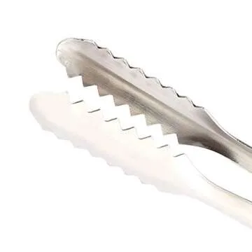 Amazon Basics Stainless Steel Ice Tongs, 6''