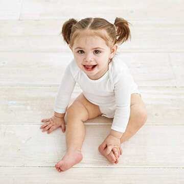 Gerber Baby Girls Long-Sleeve Onesies Bodysuits, 6-9 Months