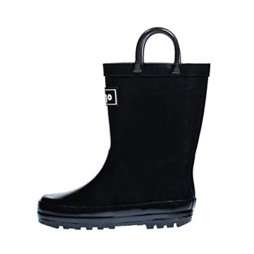 Hibigo Kids' Natural Rubber Rain Boots - Durable, Non-Slip & Easy Wear