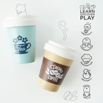 Le Toy Van Take Away Coffee and Tea Cup Set for Kids