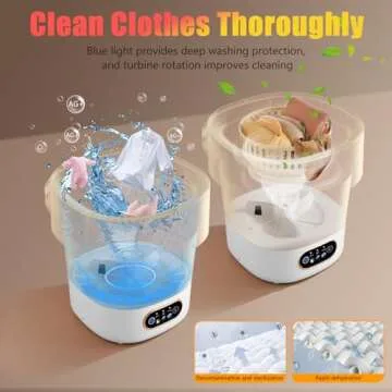 15L Portable Mini Washing Machine for Travel and Delicate Fabrics