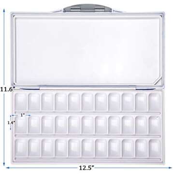 MEEDEN Leak-Proof Watercolor Palette for Artists