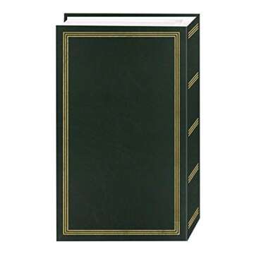 Hunter Green Photo Album - 504 Photos, 3-Ring Binding
