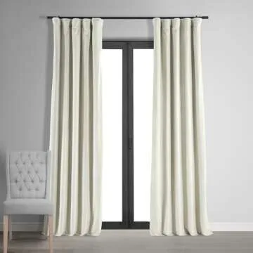 Elegant HPD Velvet Thermal Blackout Curtains 108 Inch