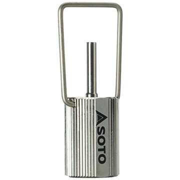 SOTO Butane Refill Adapter for Canisters - Refill Your Pocket Torch XT and Lantern Easily - Durable,...