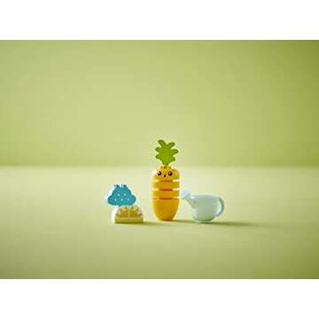 LEGO DUPLO My First Growing Carrot 10981, Stacking Toys for Babies 1.5+ Years Old with 4 Vegetable Bricks, Learning Educational Toy for Toddlers