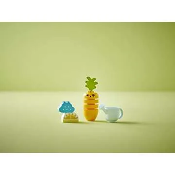 LEGO DUPLO My First Growing Carrot 10981, Stacking Toys for Babies 1.5+ Years Old with 4 Vegetable Bricks, Learning Educational Toy for Toddlers