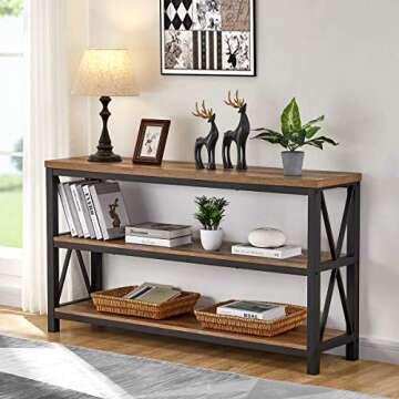 FATORRI Industrial Console Table for Elegant Entryways