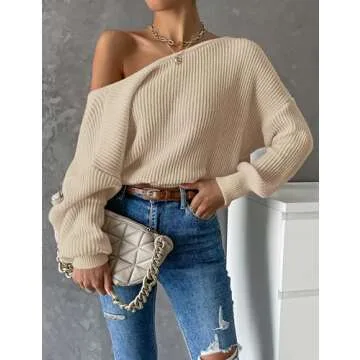 Labolliy Twist Back Pullover Sweater for Women Stylish