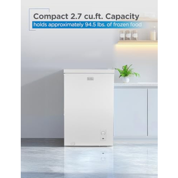 Compact Black+Decker 2.7 Cu. Ft. Chest Freezer