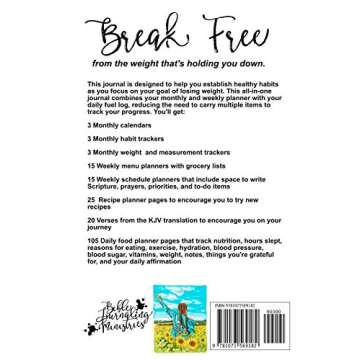 Breaking Free: 90 Day Weight Loss Journal for Christians