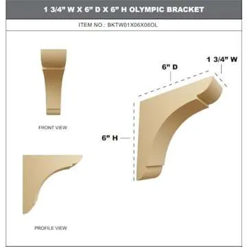 Ekena Millwork Small Wood Brackets for Your Home Decor