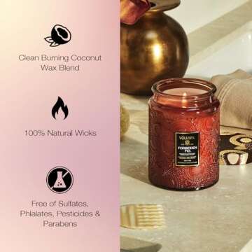 Voluspa Forbidden Fig Candle for 100 Hour Clean Burn