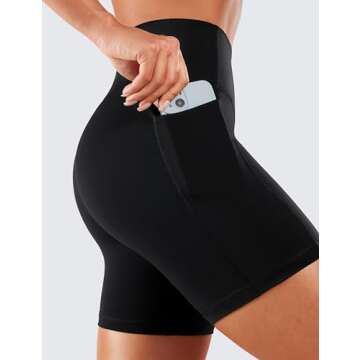 CRZ YOGA Women's 6'' Naked Feeling Biker Shorts