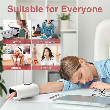 AERLANG Hand Massager, Cordless Electric Massagers with Heat Can Relieve Hand Fatigue, Promote Blood Circulation and Improve Hand Flexibility -Gifts for Women/Men/Mom/Dad Home,Office, White
