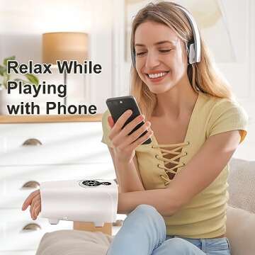 AERLANG Hand Massager, Cordless Electric Massagers with Heat Can Relieve Hand Fatigue, Promote Blood Circulation and Improve Hand Flexibility -Gifts for Women/Men/Mom/Dad Home,Office, White