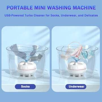 Mini portable USB Washing Machine | Sink Washing Machine Ultrasonic Turbo Washer for Clothes and Dis...