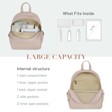 ECOSUSI Mini Backpack Purse Cute Stylish Travel Bag
