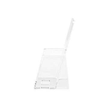 4 Pack Vertical Business Card Holder Desk Display for 2" x 3.5" Contact Cards Clear Acrylic Stand for Fitness Centers and Gyms by Marketing Holders