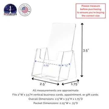 Durable Clear Acrylic Business Card Holder for Desks