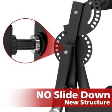 GMWD Adjustable Leg Exercise Bench with Plate Loaded, Extension and Curl Machine, Silver