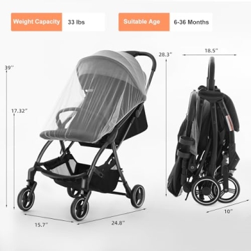 CAPCAPA Lightweight Compact Travel Stroller for Airplane