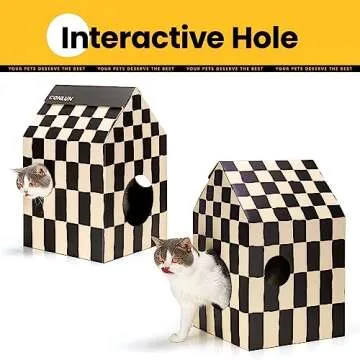 Conlun Cardboard Cat House | Easy Assembly, Eco-Friendly Fun