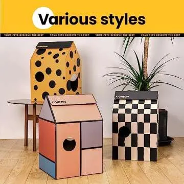 Conlun Cardboard Cat House | Easy Assembly, Eco-Friendly Fun