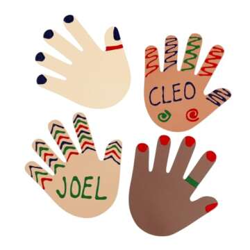 Colorations Colors Like Me Hand Shapes – Set of 24 - People Cutout, Skin Tone & Color, Multicultur...