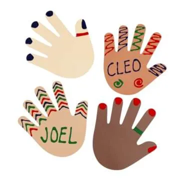 Colorations Colors Like Me Hand Shapes – Set of 24 - People Cutout, Skin Tone & Color, Multicultur...