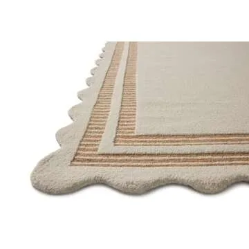 Loloi Chris Loves Julia Scottie Collection SCO-01 Ivory/Rust 3'-6" x 5'-6", .87" Pile Height, Accent Rug