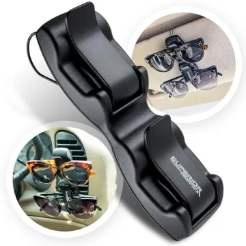 Durable Sunglass Holder for Car Visor - 2 Pack