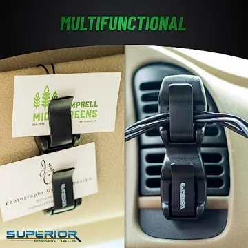 Durable Sunglass Holder for Car Visor - 2 Pack