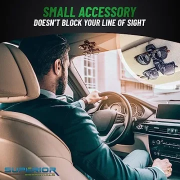 Durable Sunglass Holder for Car Visor - 2 Pack