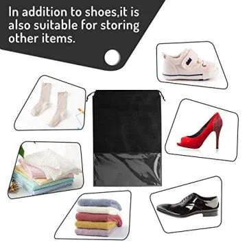 15-Piece Large Travel Shoe Bag Set for Easy Organization