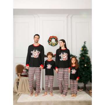 Onancehim Family Christmas Pajamas Matching Sets for Adult, Matching Long Sleeve Christmas Pajama 2 ...