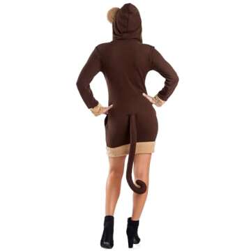 Tipsy Elves Halloween Dress Costumes for Women - Wildy Cute Fun Adult Women's Zip Up Animal Hallowee...