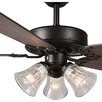 Stylish 52 Inch Ceiling Fan with Light and Remote Control