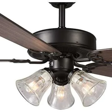 Stylish 52 Inch Ceiling Fan with Light and Remote Control