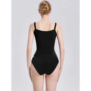 Abonlen Womens Tank Tops Ribbed Sleeveless Tops for Women Scoop Neck Basic Tees Soft Lounge Causal Workout Shirts(Black,S)