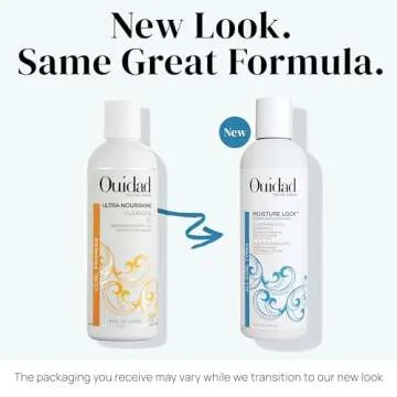 Ouidad Moisture Lock Ultra Nourishing Cleansing Oil Shampoo for Curly Hair - 8.5 fl oz, Shampoo for Women & Men, Rehydrates Dry, Damaged Curls, Color Safe Shampoo, All Curl Types